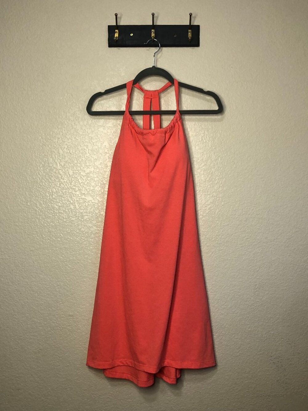 Prana Coral Athletic Halter Dress Built in Bra Women's L Casual Athleisure Sport